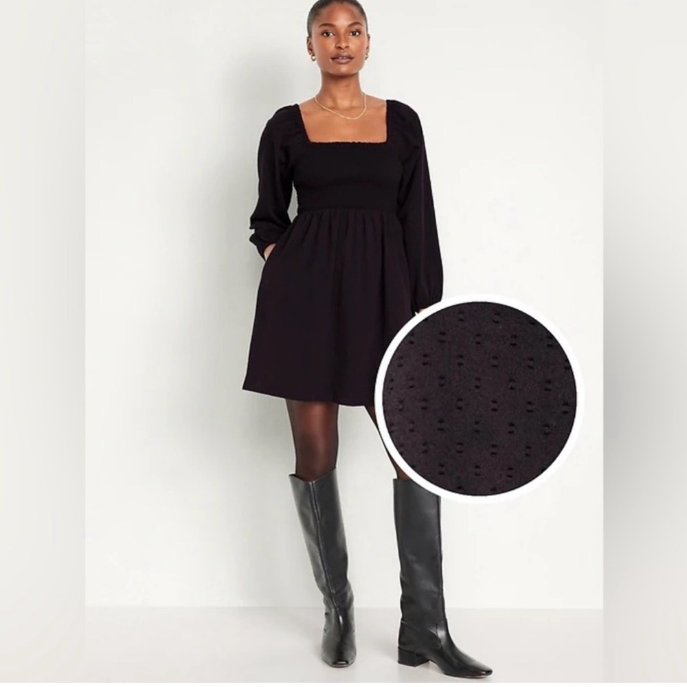 Old Navy Black Long Sleeve Dress